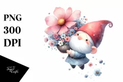 Cute Gnome Cosmos Air Hippo | Sublimation | Clipart Product Image 1