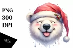 Detailed Whimsical Polar Bear Tongue Dripping | Sublimation Product Image 1