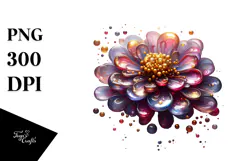 Abstract Glossy Zinnia, Transparent PNG Product Image 1