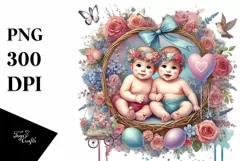 Colorful Baby Heart PNG Product Image 1
