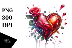 Broken Cold Heart Love Clipart |T-shirt, Mug, Tumbler Product Image 8