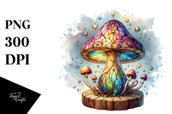 Magical Wooden Mushroom Fantasy PNG Product Image 1