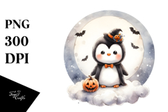 Cute Halloween Baby Penguin PNG Product Image 1