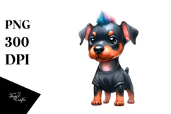 Enthusiastic Baby Doberman Pinscher.png Product Image 1