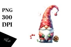 Washed Vibrant Christmas Gnome PNG Product Image 1