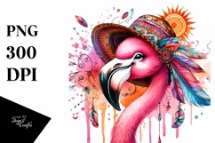 Boho Funny Cute Flamingo Tongue Dripping | Sublimation Product Image 3