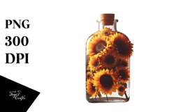 Glossy Sunflower Filled Bottle Product Image 3