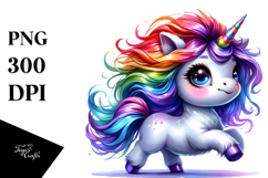 Expressive Running Unicorn, Style, Transparent PNG Product Image 1