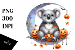 Koala on Halloween Night, Transparent PNG Product Image 1
