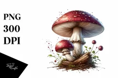 Detailed Wooden Mushroom PNG Product Image 3
