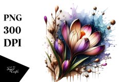 Abstract Crocus Stained Metallic Splash Product Image 1