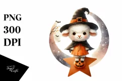 Cute Halloween Baby Lamb PNG Product Image 1