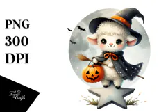 Cute Halloween Baby Lamb PNG Product Image 1