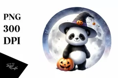 Cute Halloween Baby Panda PNG Product Image 3