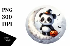 Cute Baby Panda Halloween PNG Product Image 3