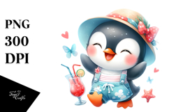 Cute Baby Penguin at the Beach PNG Product Image 1