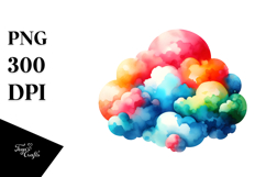 Colorful Simple Vibrant Cloud PNG Product Image 1