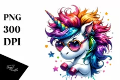Vibrant Cute Unicorn Clipart PNG Product Image 1