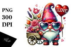 Valentines Gnome, I Love You PNG Product Image 1
