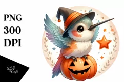 Cute Halloween Baby Hummingbird PNG Product Image 3