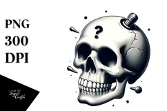 Funny Skull Digital Painting PNG Product Image 1