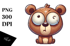 Whimsical Cartoon Bear, Transparent PNG Product Image 1