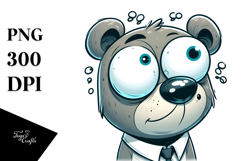 Whimsical Cartoon Bear, Transparent PNG Product Image 1
