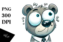 Whimsical Cartoon Bear, Transparent PNG Product Image 1