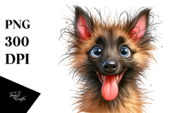 Cute Malinois with Big Eyes PNG Product Image 1