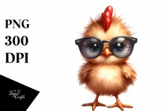 Baby Hen Standing Sunglasses Clipart Product Image 3