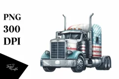 Vintage Semi Truck with Stars Product Image 3