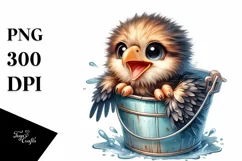 Colorful Bald Eagle Baby Bucket | Sublimation | Clipart Product Image 1