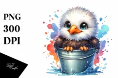 Colorful Bald Eagle Baby Bucket | Sublimation | Clipart Product Image 1