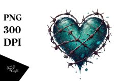Heart Washed Watercolor Style PNG Product Image 1