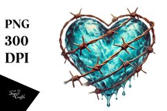 Heart Washed Watercolor Style PNG Product Image 1