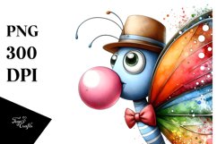 Quirky Colorful Butterfly Hat Blow Chewing Gum Product Image 1