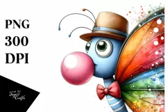 Quirky Colorful Butterfly Hat Blow Chewing Gum Product Image 1
