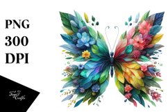 Abstract Vibrant Butterfly PNG Product Image 3