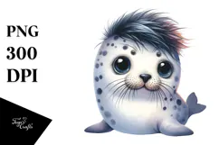 Happy Baby Seal for Halloween, PNG Product Image 1
