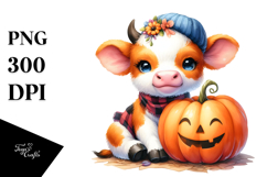 Baby Cow Pumpkin Clipart Product Image 1