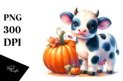 Baby Cow Pumpkin Clipart Product Image 1