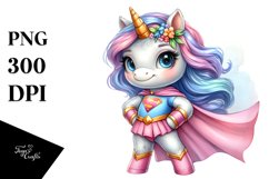Pastel Unicorn Hero | Sublimation Clipart Product Image 3