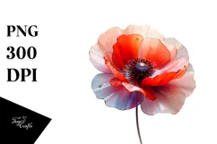 Poppy Made of Material PNG Product Image 1