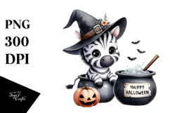 Cute Baby Zebra Halloween, High-Res PNG Product Image 1