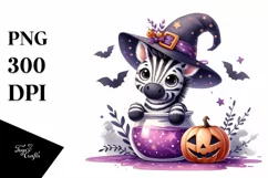 Cute Baby Zebra Halloween, High-Res PNG Product Image 3