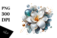 Glossy Gardenia in Material, PNG Product Image 1