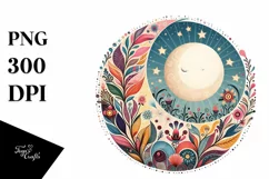 Vintage Half Moon Clipart PNG Product Image 3