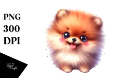 Crazy Furry Baby Pomeranian, PNG Product Image 1