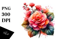 Glossy Begonia with Watercolor Splash Product Image 3