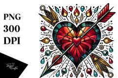 Tattoo Style Stained Heart Product Image 1
